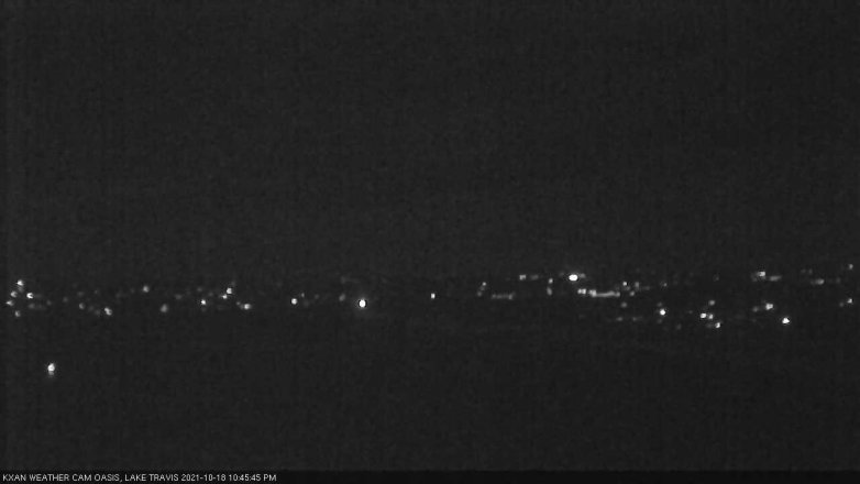 Lake Travis webcam, October 18, 2021 10:45 PM CT