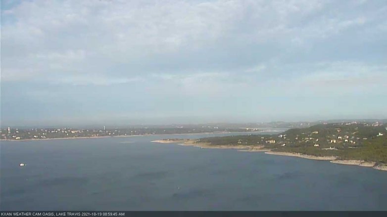 Lake Travis webcam, October 19, 2021 9:00 AM CT