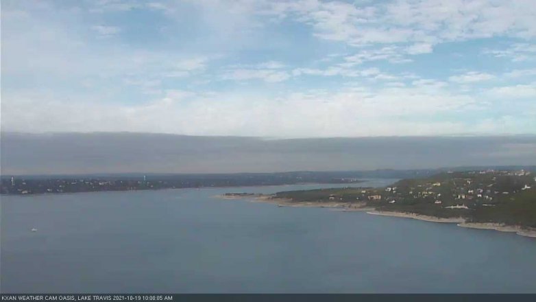 Lake Travis webcam, October 19, 2021 10:00 AM CT
