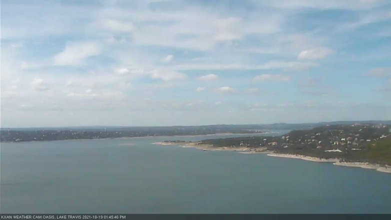 Lake Travis webcam, October 19, 2021 1:45 PM CT