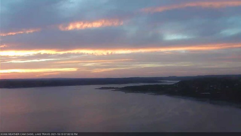 Lake Travis webcam, October 19, 2021 7:00 PM CT