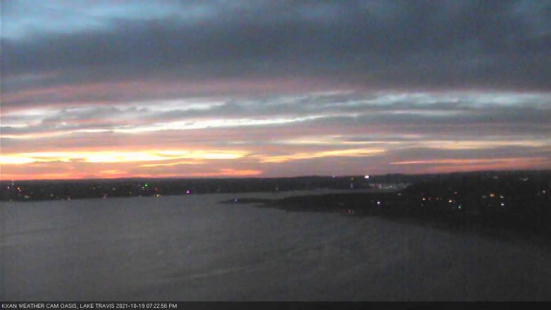 Lake Travis webcam, October 19, 2021 7:25 PM CT