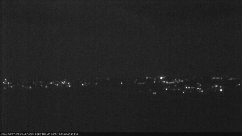 Lake Travis webcam, October 19, 2021 8:45 PM CT