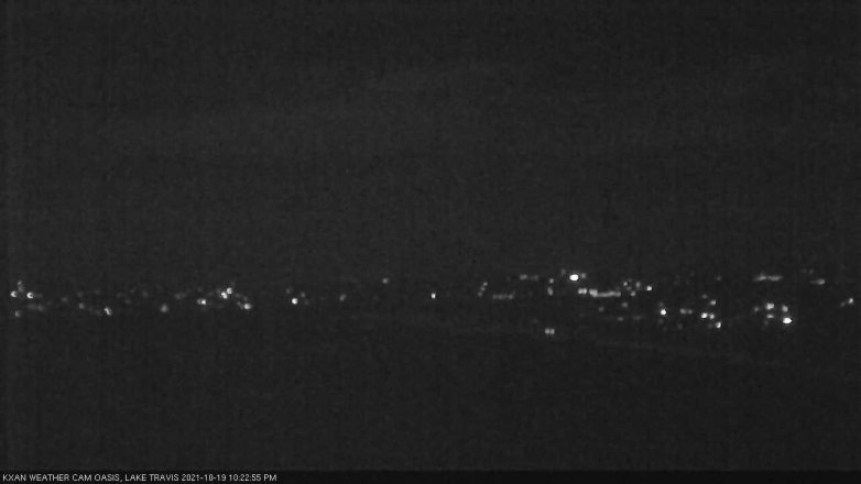 Lake Travis webcam, October 19, 2021 10:25 PM CT