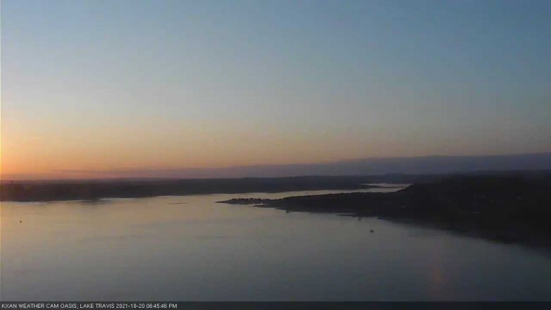 Lake Travis webcam, October 20, 2021 6:45 PM CT