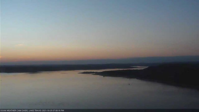 Lake Travis webcam, October 20, 2021 7:00 PM CT