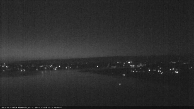 Lake Travis webcam, October 20, 2021 7:45 PM CT