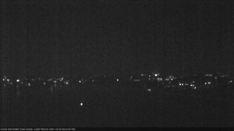 Lake Travis webcam, October 20, 2021 9:25 PM CT