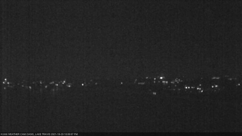 Lake Travis webcam, October 20, 2021 10:00 PM CT