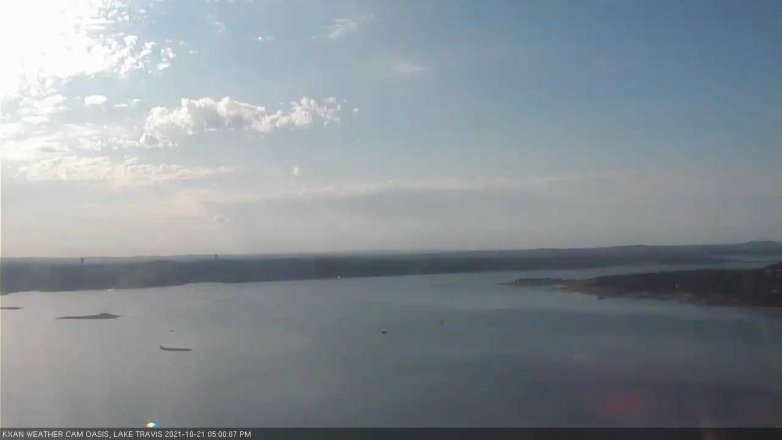 Lake Travis webcam, October 21, 2021 5:00 PM CT