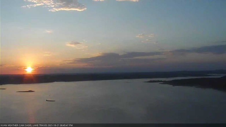 Lake Travis webcam, October 21, 2021 6:45 PM CT
