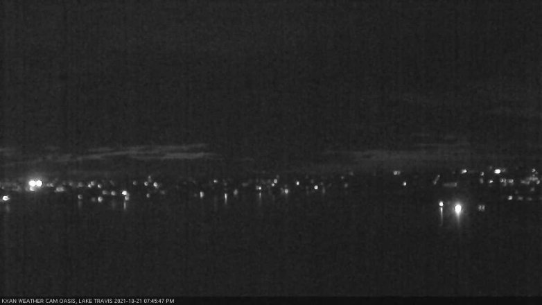 Lake Travis webcam, October 21, 2021 7:45 PM CT