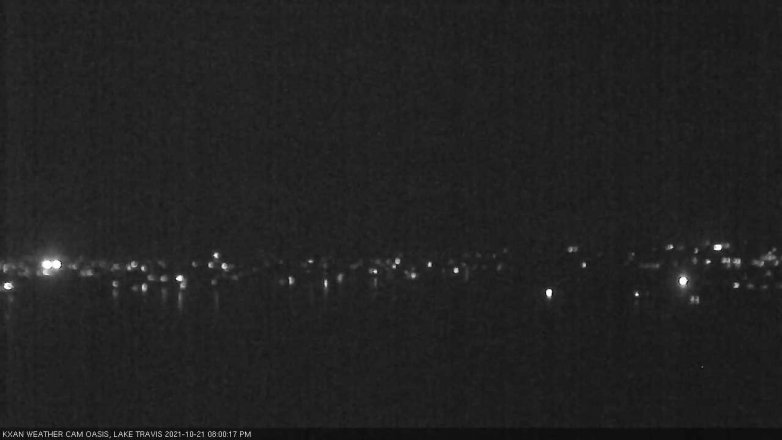 Lake Travis webcam, October 21, 2021 8:00 PM CT