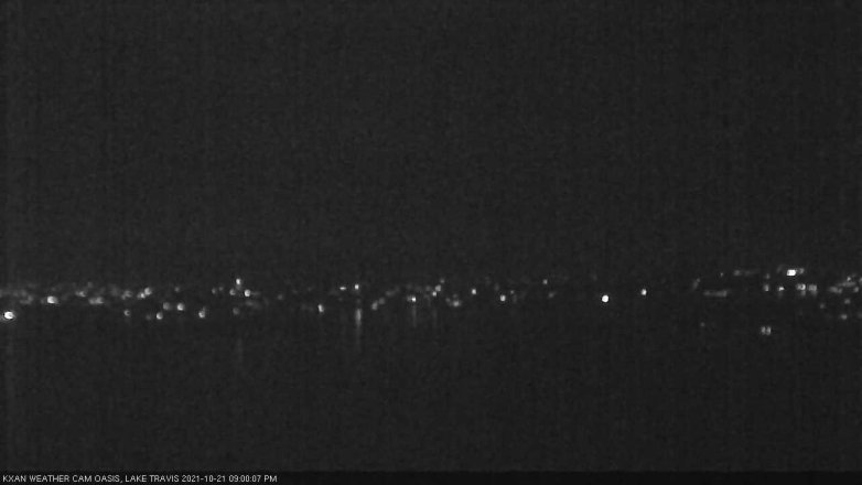 Lake Travis webcam, October 21, 2021 9:00 PM CT