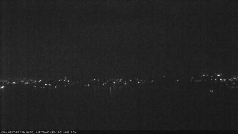 Lake Travis webcam, October 21, 2021 10:00 PM CT