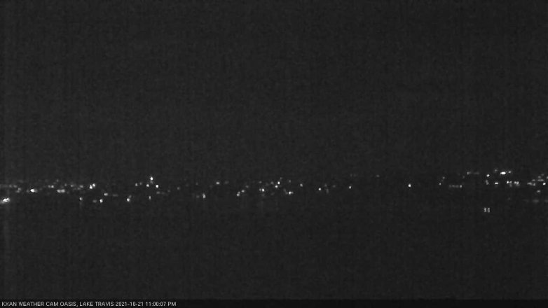 Lake Travis webcam, October 21, 2021 11:00 PM CT