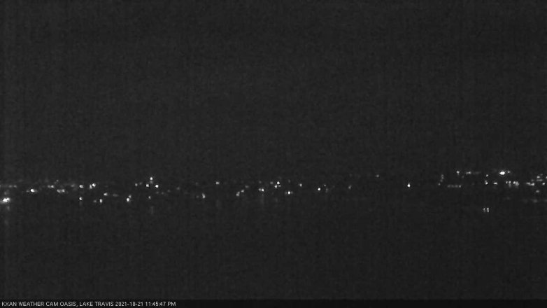Lake Travis webcam, October 21, 2021 11:45 PM CT