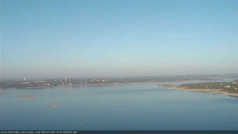 Lake Travis webcam, October 22, 2021 9:00 AM CT