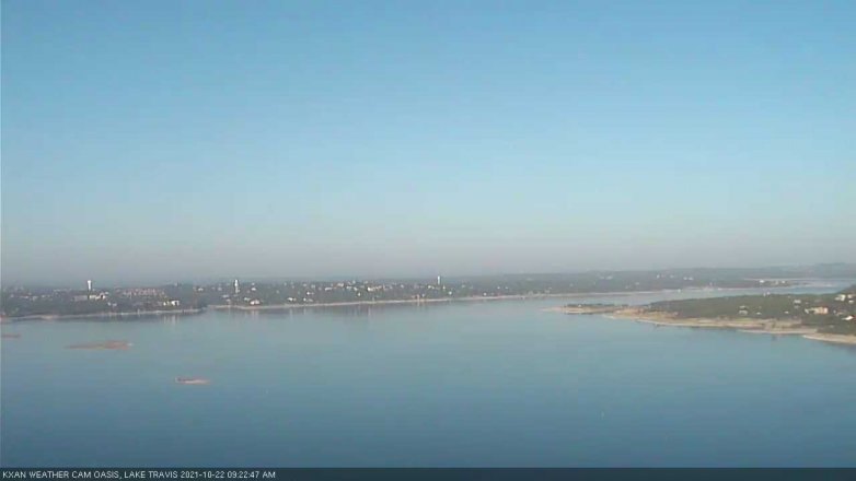 Lake Travis webcam, October 22, 2021 9:25 AM CT