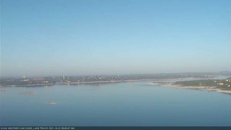 Lake Travis webcam, October 22, 2021 9:45 AM CT