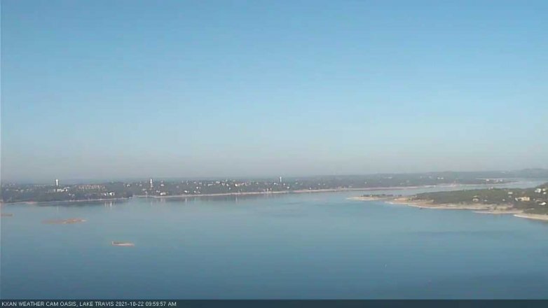 Lake Travis webcam, October 22, 2021 10:00 AM CT