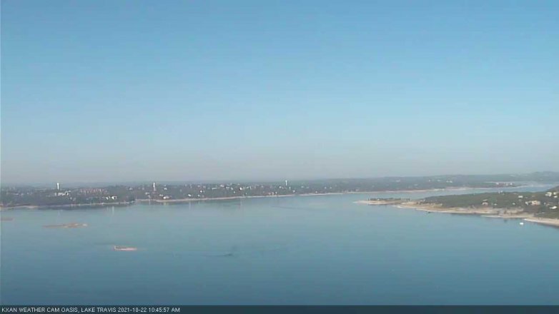 Lake Travis webcam, October 22, 2021 10:45 AM CT