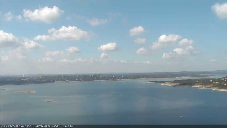 Lake Travis webcam, October 22, 2021 1:00 PM CT