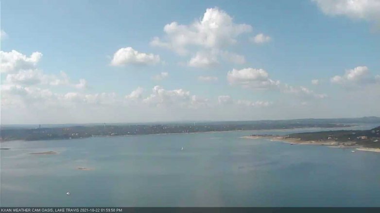 Lake Travis webcam, October 22, 2021 2:00 PM CT