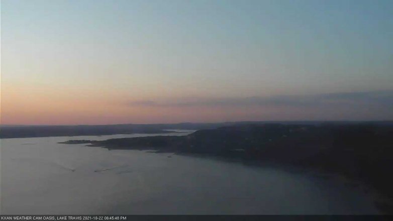 Lake Travis webcam, October 22, 2021 6:45 PM CT