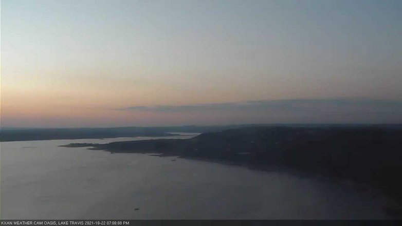 Lake Travis webcam, October 22, 2021 7:00 PM CT