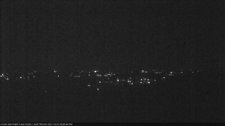 Lake Travis webcam, October 22, 2021 9:45 PM CT