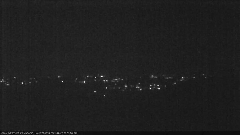 Lake Travis webcam, October 22, 2021 10:00 PM CT