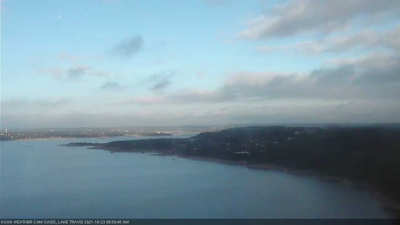 Lake Travis webcam, October 23, 2021 9:00 AM CT