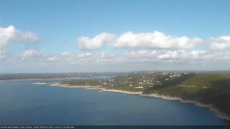 Lake Travis webcam, October 23, 2021 11:25 AM CT