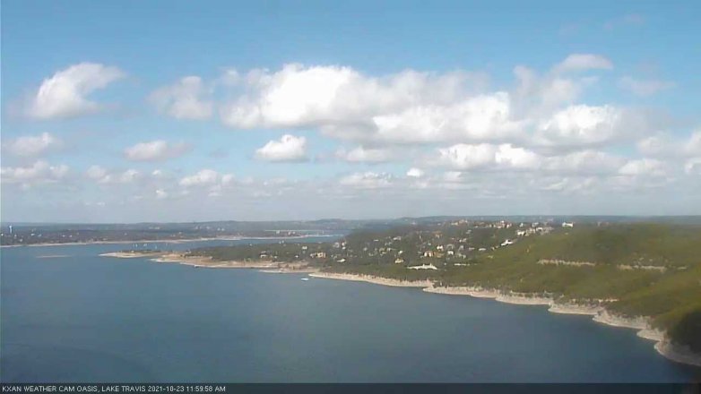 Lake Travis webcam, October 23, 2021 12:00 PM CT