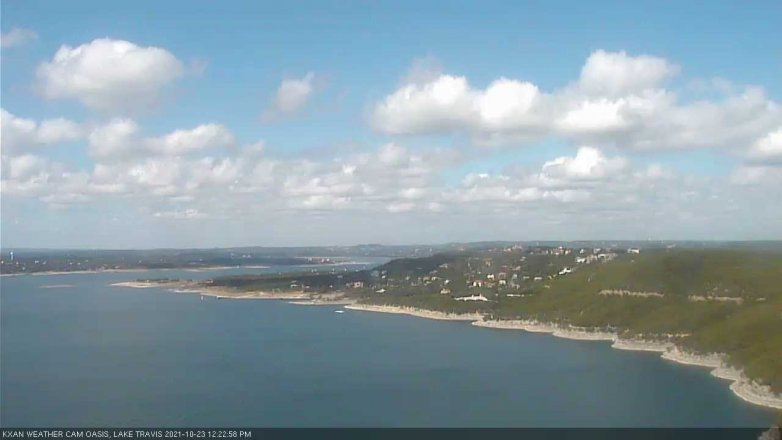 Lake Travis webcam, October 23, 2021 12:25 PM CT