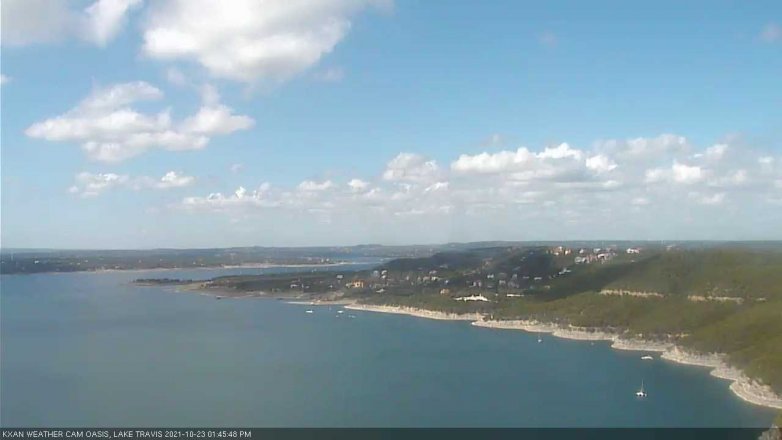 Lake Travis webcam, October 23, 2021 1:45 PM CT