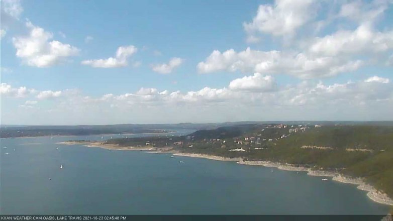 Lake Travis webcam, October 23, 2021 2:45 PM CT