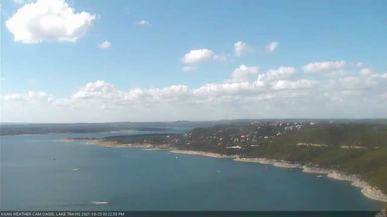 Lake Travis webcam, October 23, 2021 3:25 PM CT