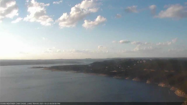 Lake Travis webcam, October 23, 2021 6:00 PM CT