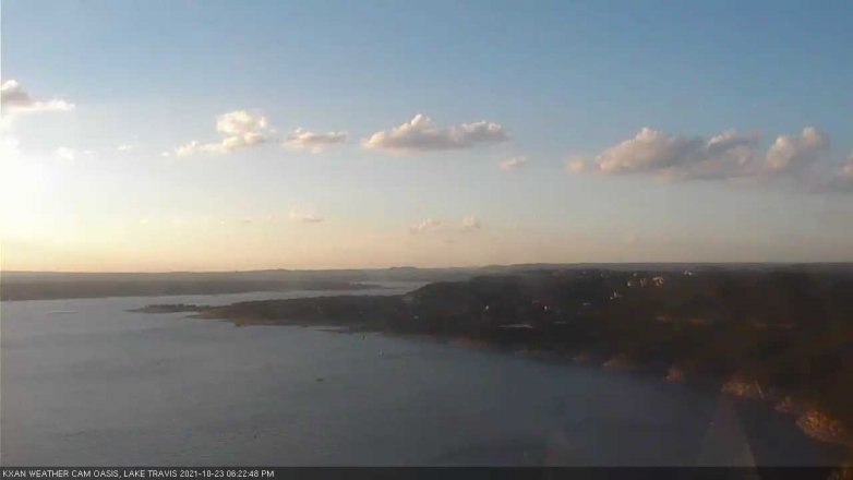 Lake Travis webcam, October 23, 2021 6:25 PM CT