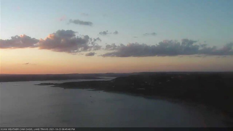 Lake Travis webcam, October 23, 2021 6:45 PM CT