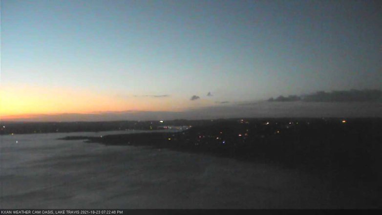 Lake Travis webcam, October 23, 2021 7:25 PM CT