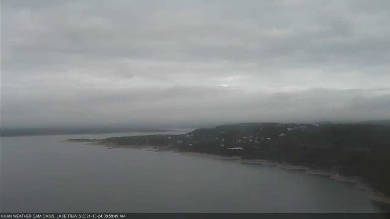 Lake Travis webcam, October 24, 2021 9:00 AM CT