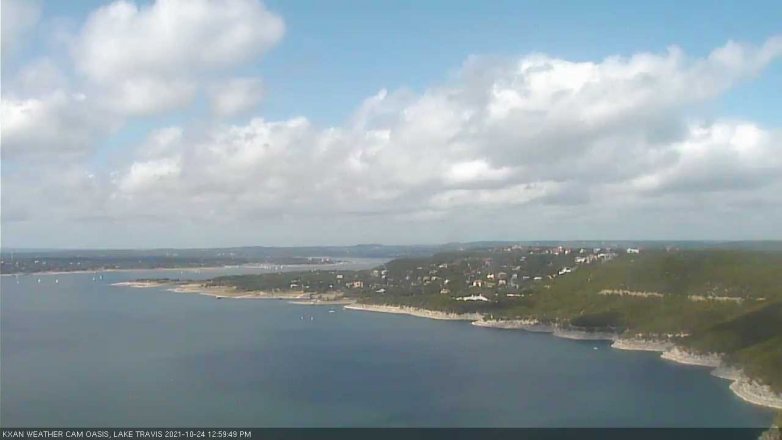 Lake Travis webcam, October 24, 2021 1:00 PM CT