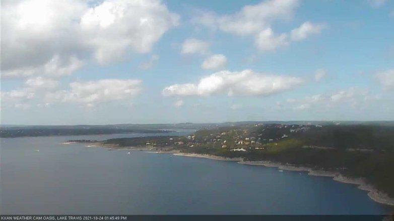 Lake Travis webcam, October 24, 2021 1:45 PM CT