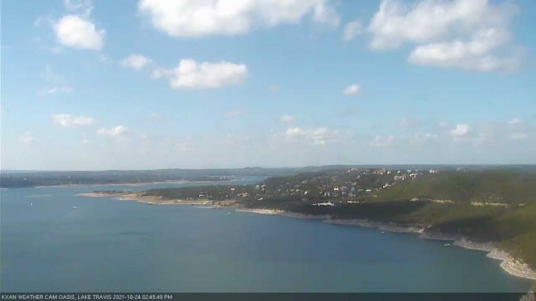 Lake Travis webcam, October 24, 2021 2:45 PM CT