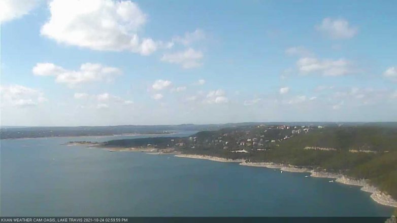 Lake Travis webcam, October 24, 2021 3:00 PM CT