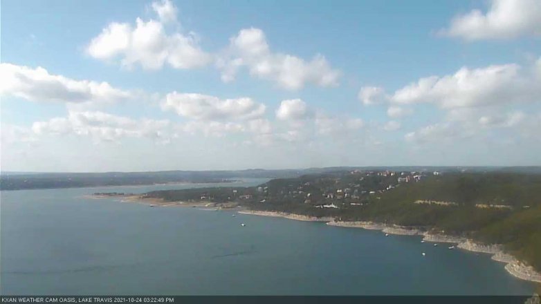 Lake Travis webcam, October 24, 2021 3:25 PM CT
