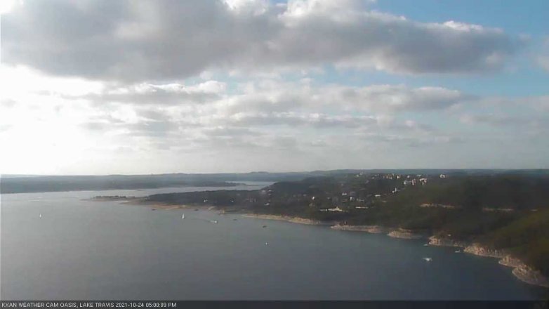 Lake Travis webcam, October 24, 2021 5:00 PM CT